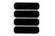 Helmet Stickers reflective (x4) black